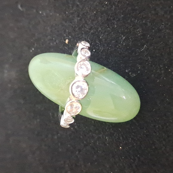 Sterling Silver Half Eternity Round Cubic‎ Zirconia Bezel Ring. Sizes 6, 7 & 8. - Picture 3 of 7